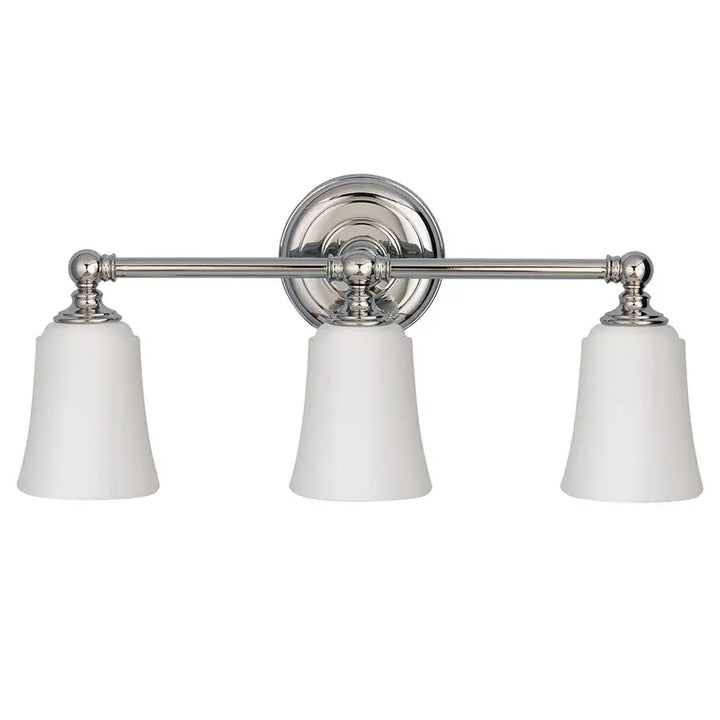 Elstead Lighting Applique de salle de bain Huguenot Lake 3 lumières · Chrome poli FE-HUGOLAKE3BATH