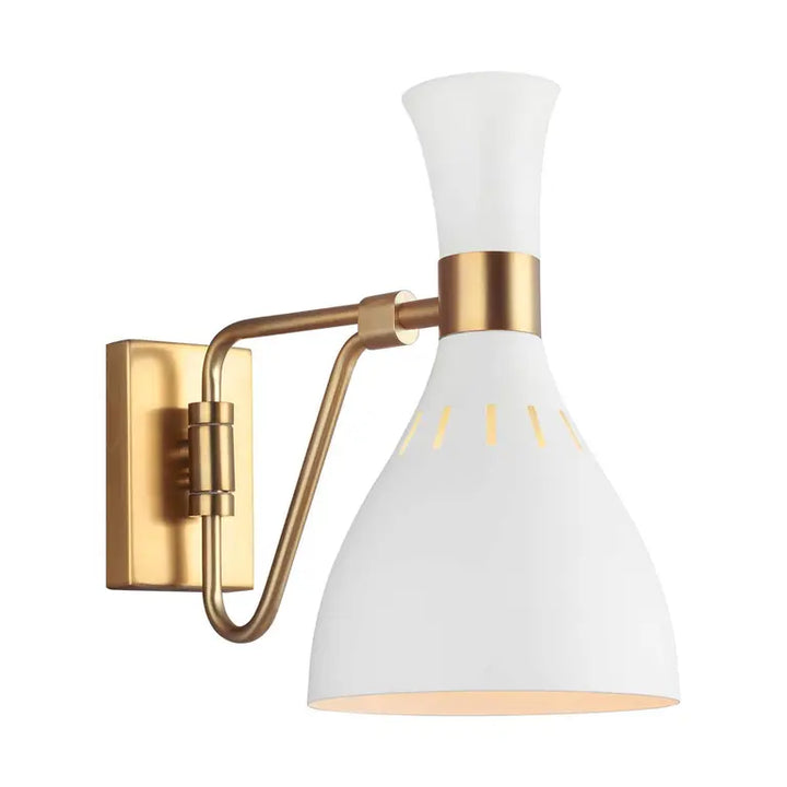 Elstead Lighting Applique Joan · Blanc mat · Laiton bruni FE-JOAN1-MW