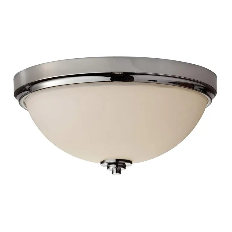 Elstead Lighting Plafonnier de salle de bain Malibu 2 lumières · Chrome poli FE-MALIBU-F-BATH – Salle de bain