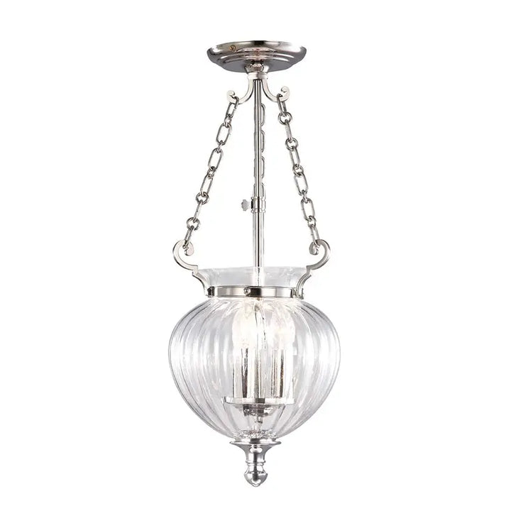 Elstead Lighting Suspension Finsbury Park 3 lumières · Nickel poli · Ø 22 cm FP-P-S-POL-NCKL