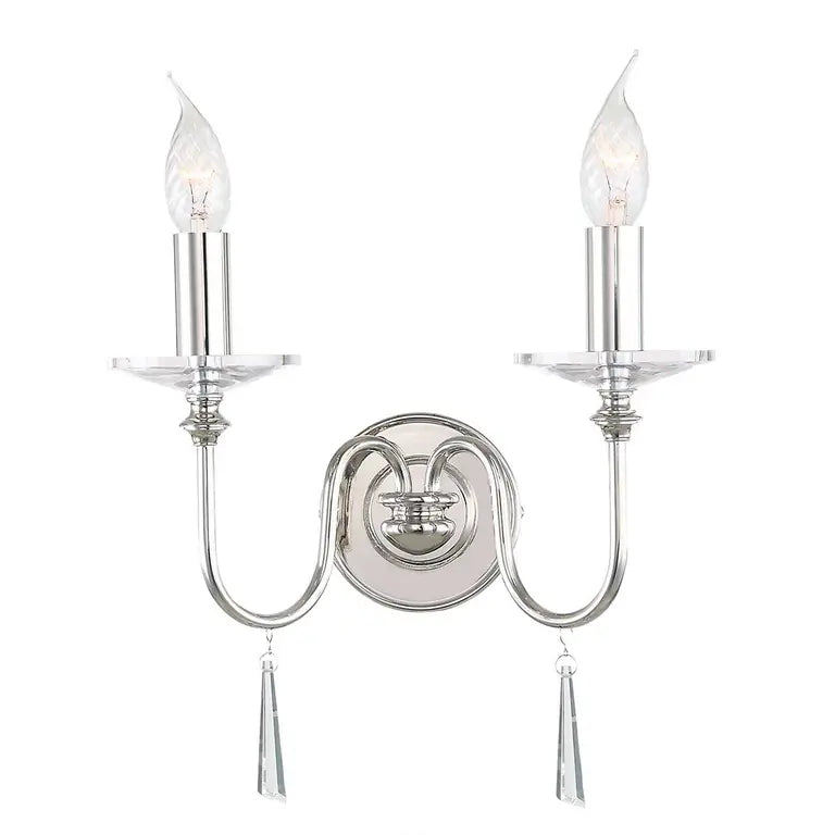 Elstead Lighting Applique Finsbury Park 2 lumières FP2-POL-NICKEL – Appliques murales