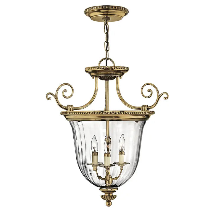 Hinkley · Elstead Suspension Cambridge 3 lumières · Laiton bruni · Ø 53.9 cm HK-CAMBRIDGE-P-S