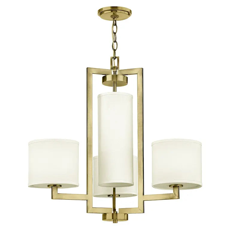 Hinkley · Elstead Lustre Hampton 4 lumières · Laiton brossé HK-HAMPTON4-BB – Lustres