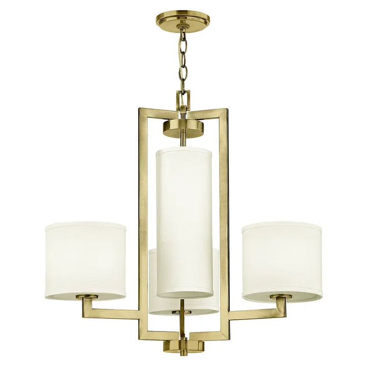 Hinkley · Elstead Lustre Hampton 4 lumières · Laiton brossé HK-HAMPTON4-BB