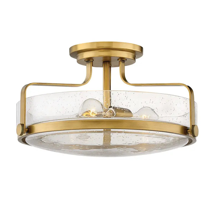 Hinkley · Elstead Plafonnier Harper 3 lumières · Laiton · Ø 45.6 cm HK-HARPER-SFM-HB-CS