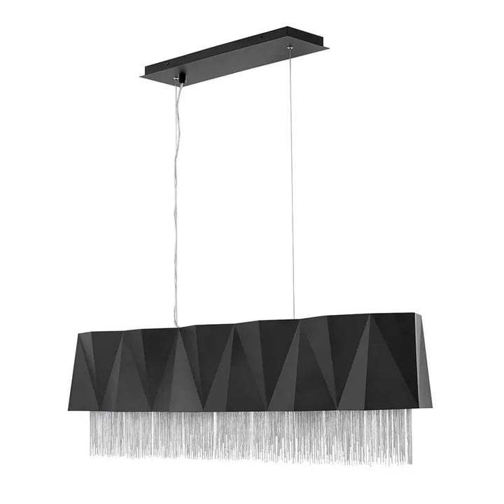 Hinkley · Elstead Lustre Zuma 6 lumières · Noir satiné · Argent HK-ZUMA-ISLE-SBS