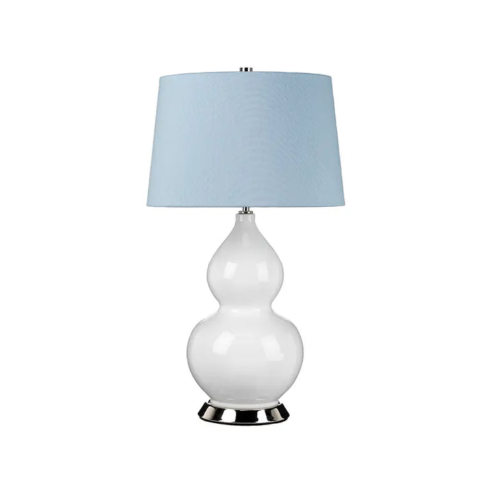 Elstead Lighting Lampe à poser ISLA · Nickel poli · Blanc · Bleu ISLA-PN-TL-BLUE