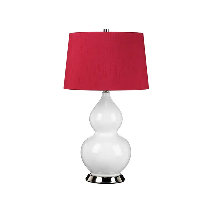 Elstead Lighting Lampe à poser ISLA · Nickel poli · Blanc · Rouge ISLA-PN-TL-RED