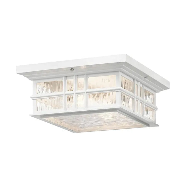 Kichler · Elstead Plafonnier Beacon Square 2 lumières · Blanc KL-BEACON-SQUARE-F-WHT