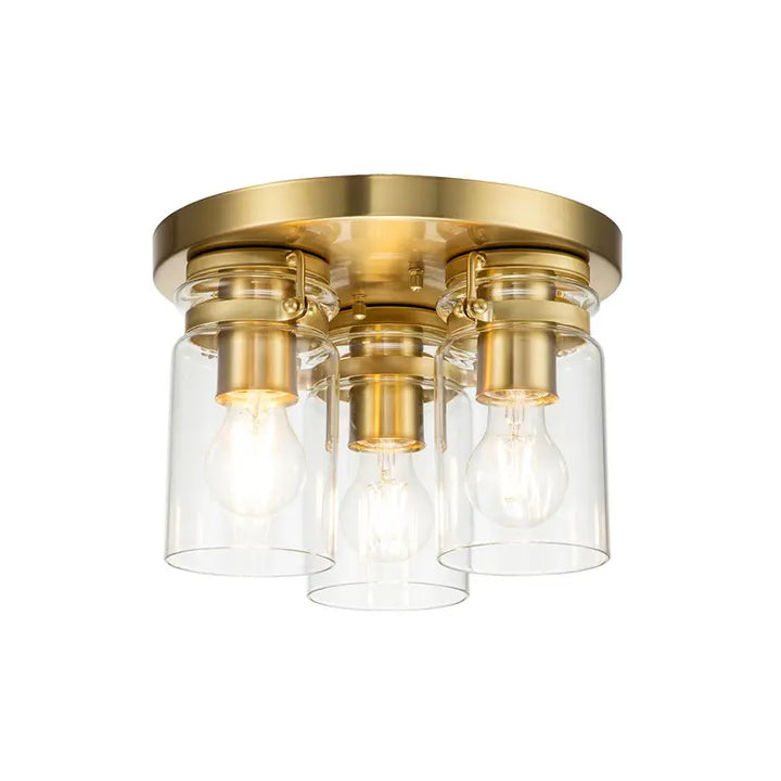 Kichler · Elstead Plafonnier Brinley 3 lumières · Laiton brossé KL-BRINLEY-F-BB