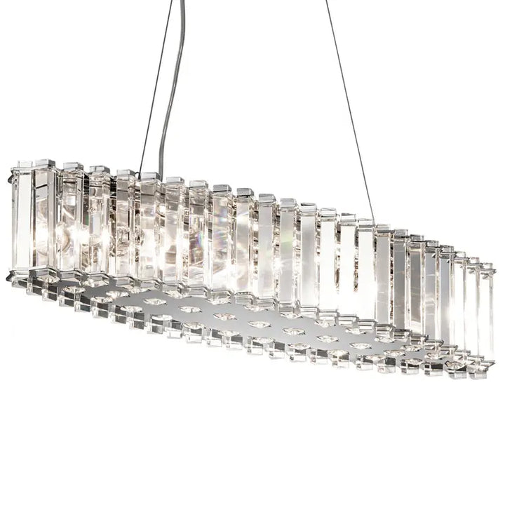 Kichler · Elstead Lustre de salle de bain Crystal Skye 8 lumières · Chrome · H 12.5 cm KL-CRYSTAL-SKYE-ISLE