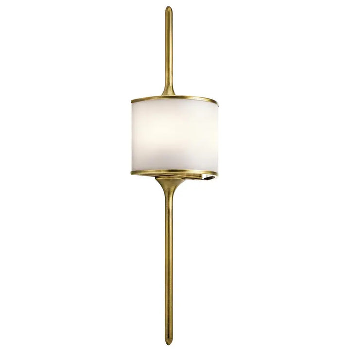 Kichler · Elstead Applique de salle de bain Mona 2 lumières · Laiton naturel · H 76.2 cm KL-MONA-L-NBR