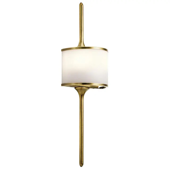 Kichler · Elstead Applique de salle de bain Mona 2 lumières · Laiton naturel · H 55.9 cm KL-MONA-S-NBR