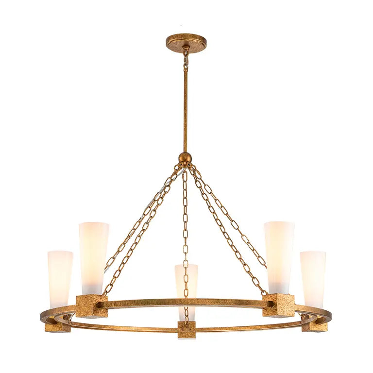 Elstead Lighting Lustre Kristy 5 lumières KRISTY5-DG-OPAL – Lustres