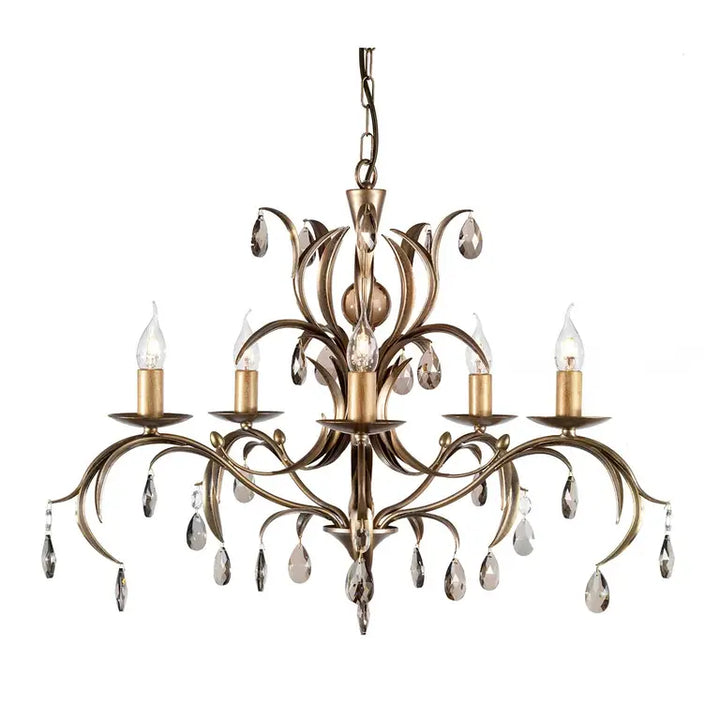 Elstead Lighting Lustre Lily 5 lumières LL5-ANT-BRZ