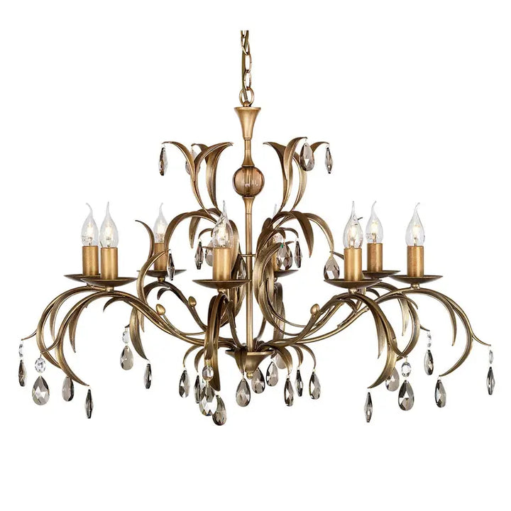 Elstead Lighting Lustre Lily 8 lumières LL8-ANT-BRZ