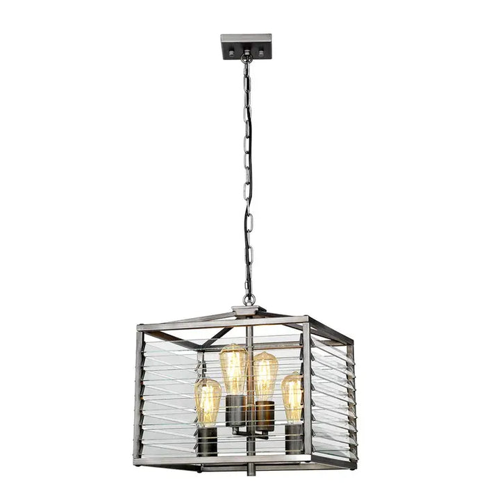 Elstead Lighting Suspension Louvre 4 lumières LOUVRE-4P
