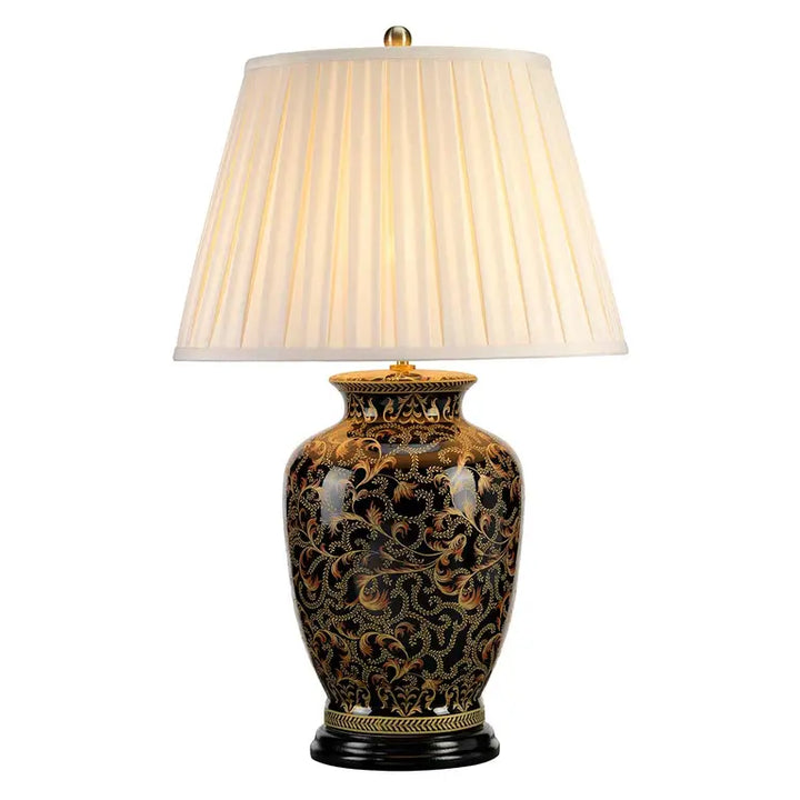 Elstead Lighting Lampe à poser Morris · Noir or · Ø 46 cm MORRIS-TL-LARGE
