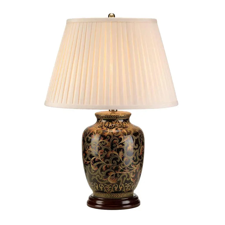 Elstead Lighting Lampe à poser Morris · Noir or · Ø 41 cm MORRIS-TL-SMALL – Lampes à poser