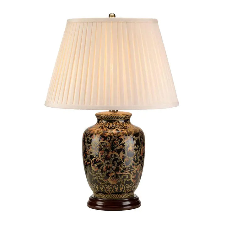 Elstead Lighting Lampe à poser Morris · Noir or · Ø 41 cm MORRIS-TL-SMALL