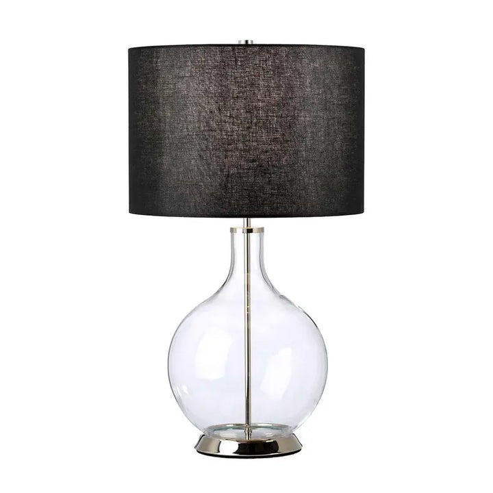 Elstead Lighting Lampe à poser Orb · Noir abat-jour nickel poli ORB-CLEAR-PN-BLK