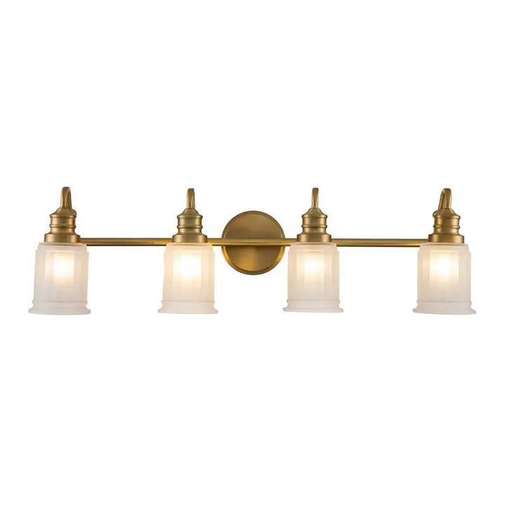 Quoizel · Elstead Applique de salle de bain Swell 4 lumières · Laiton brossé QZ-SWELL4-BB-BATH