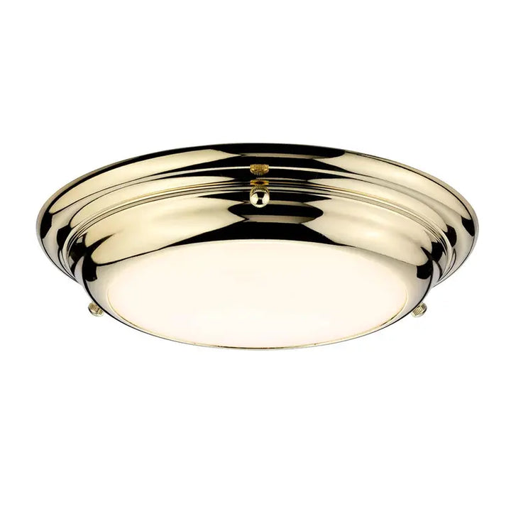 Elstead Lighting Plafonnier de salle de bain Welland · Laiton poli · H 4.8 cm WELLAND-F-S-PB