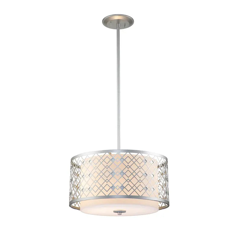 Elstead Lighting Suspension Ziggy 2 lumières · Argent rouge ZIGGY-2P-M-LS – Suspensions