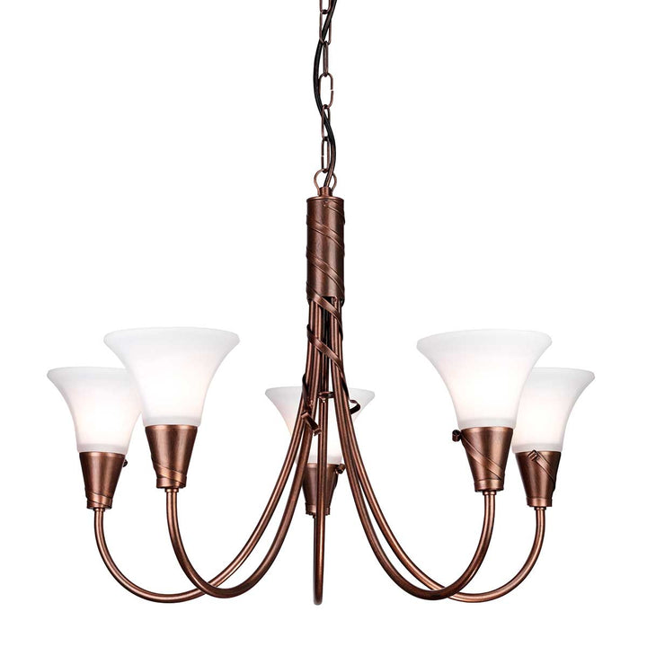 Elstead Lighting Lustre Emily 5 lumières EM5-COPPER