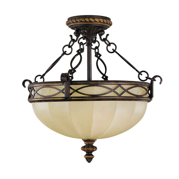 Elstead Lighting Plafonnier Drawing Room 2 lumières · Noyer · Ø 39.4 cm FE-DRAWING-ROOM-SFC