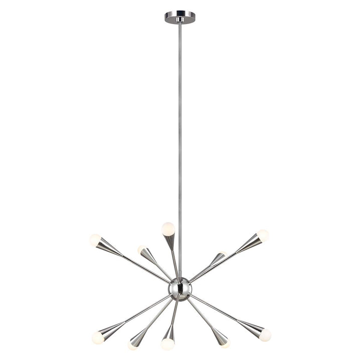 Elstead Lighting Lustre Jax 10 lumières · Nickel poli FE-JAX10-PN