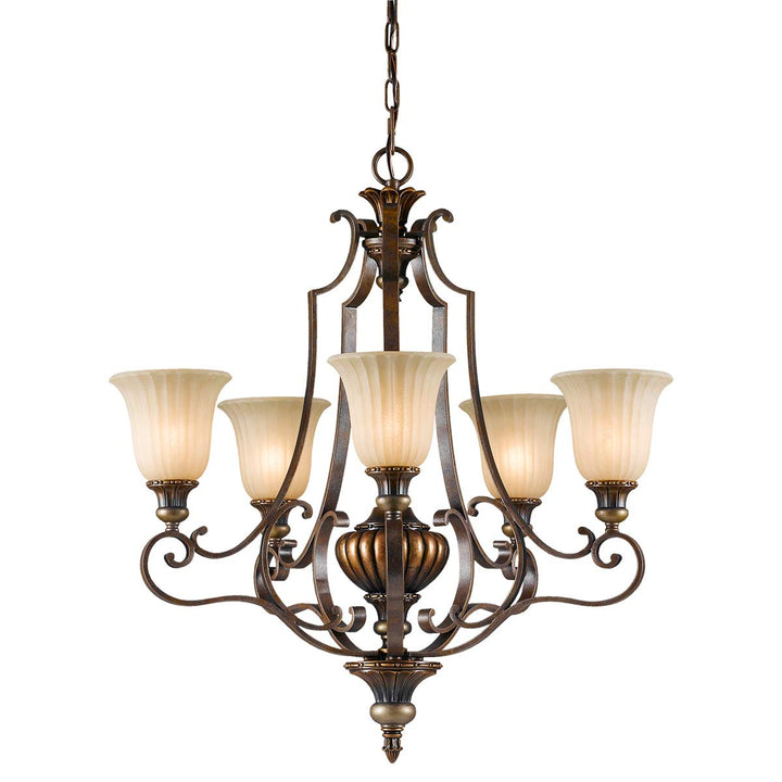 Elstead Lighting Lustre Kelham Hall 5 lumières FE-KELHAM-HALL5-UPLT