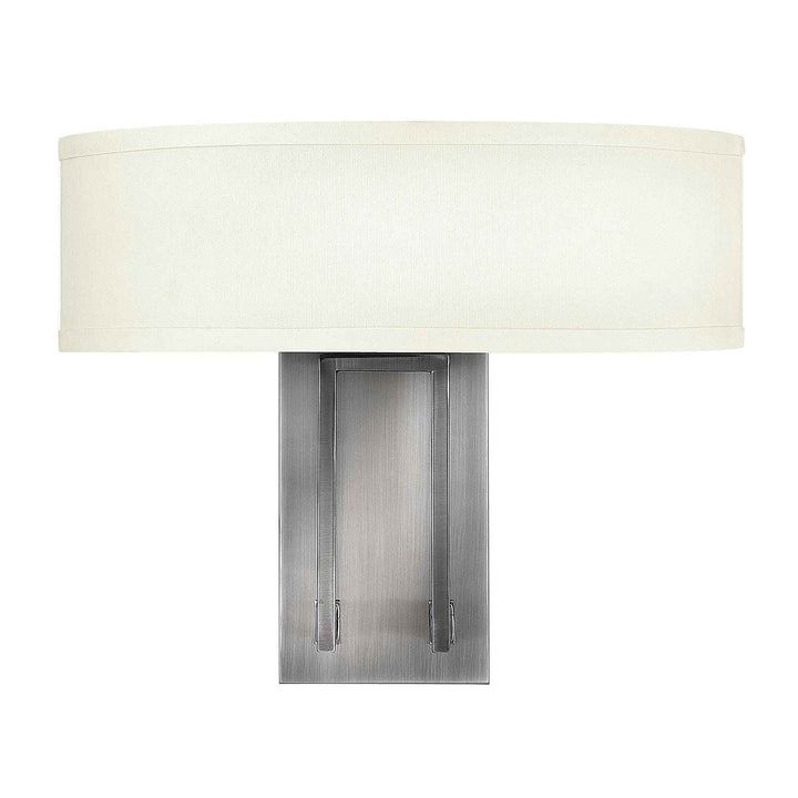 Hinkley · Elstead Applique Hampton 2 lumières · Nickel vieilli · Ivoire abat-jour HK-HAMPTON2