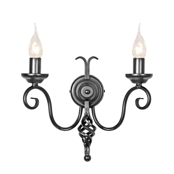 Elstead Lighting Applique Harlech 2 lumières HR2A-BLACK