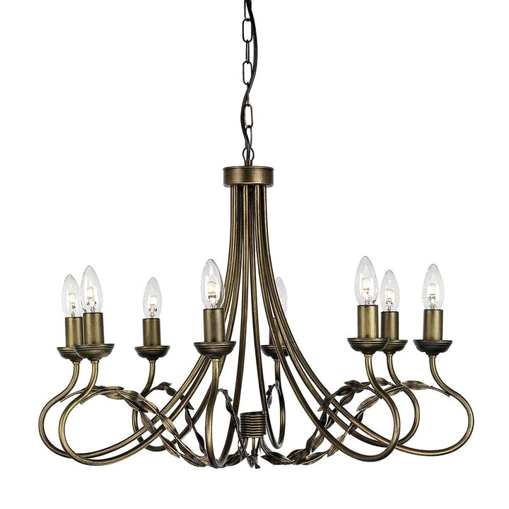 Elstead Lighting Lustre Olivia 8 lumières OV8-BLK-GOLD
