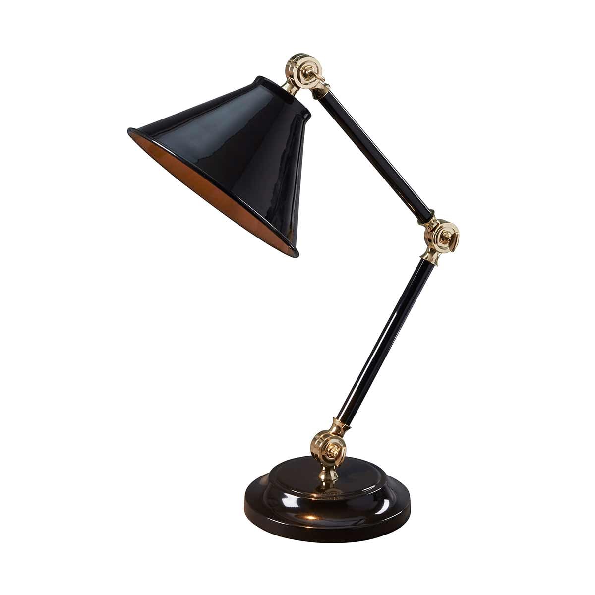 Elstead Lighting Lampe à poser Provence Element · Noir · Laiton poli PV-ELEMENT-BPB – Lampes à poser