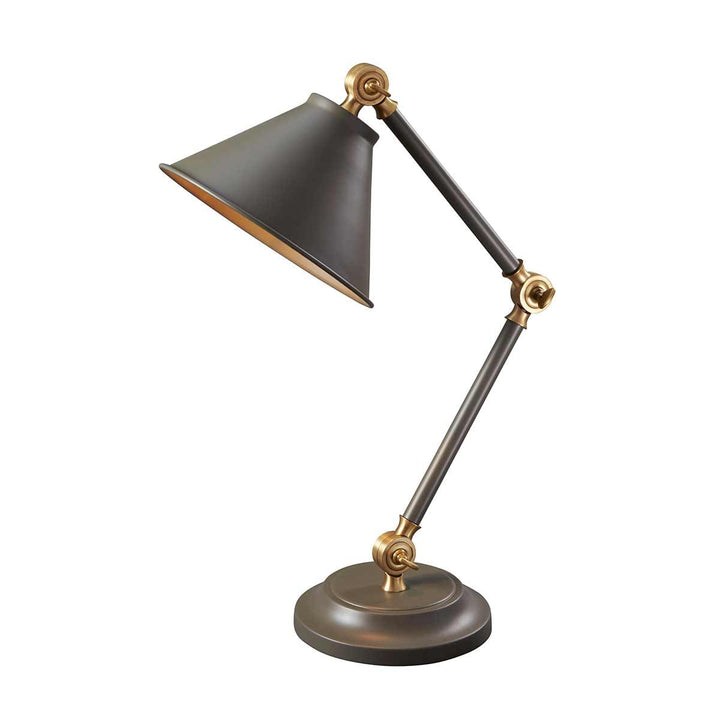Elstead Lighting Lampe à poser Provence Element · Gris foncé · Laiton vieilli PV-ELEMENT-GAB