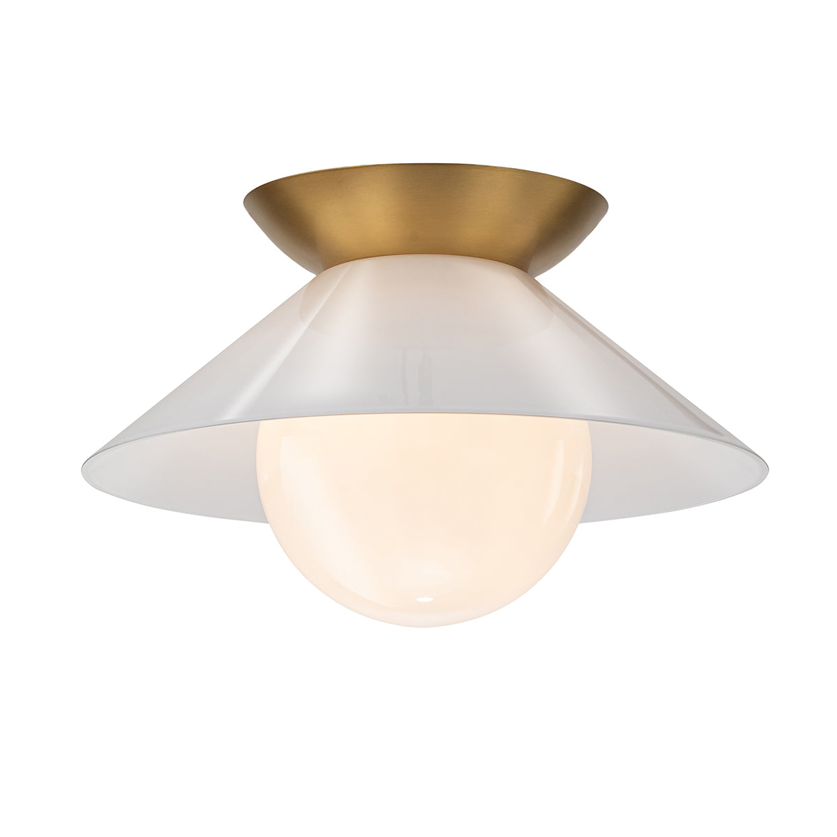 Quintiesse Plafonnier Saucer QN-SAUCER-FM-AB-OPAL – Plafonniers