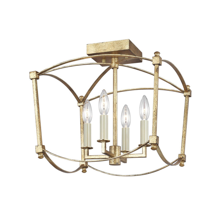 Quintiesse Plafonnier Thayer 4 lumières QN-THAYER-SF-ADB