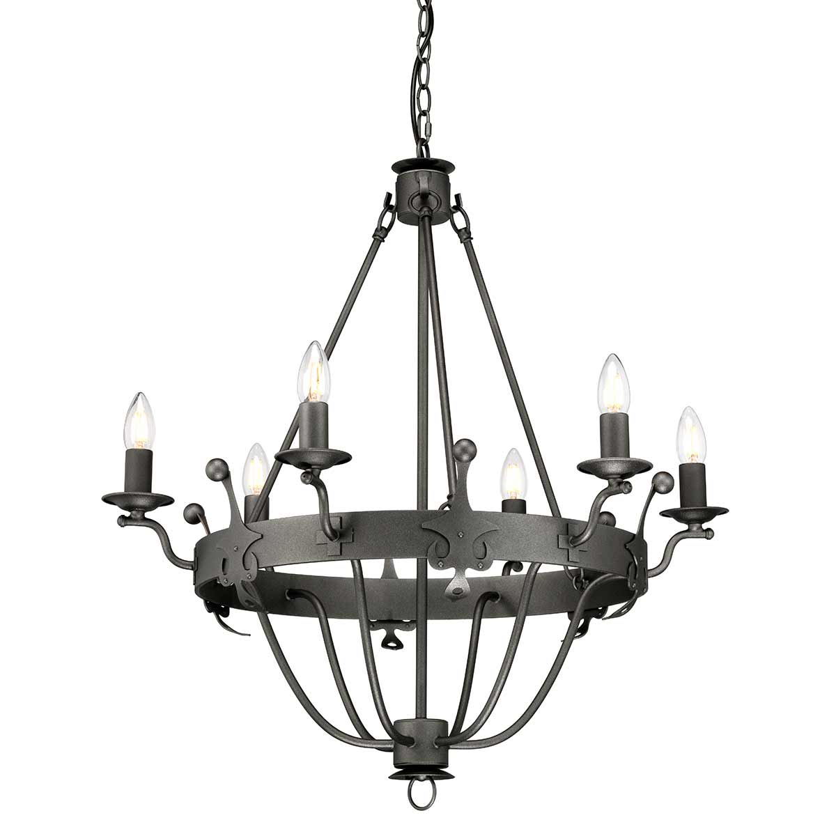 Elstead Lighting Lustre Windsor 6 lumières WINDSOR6-GR – Lustres