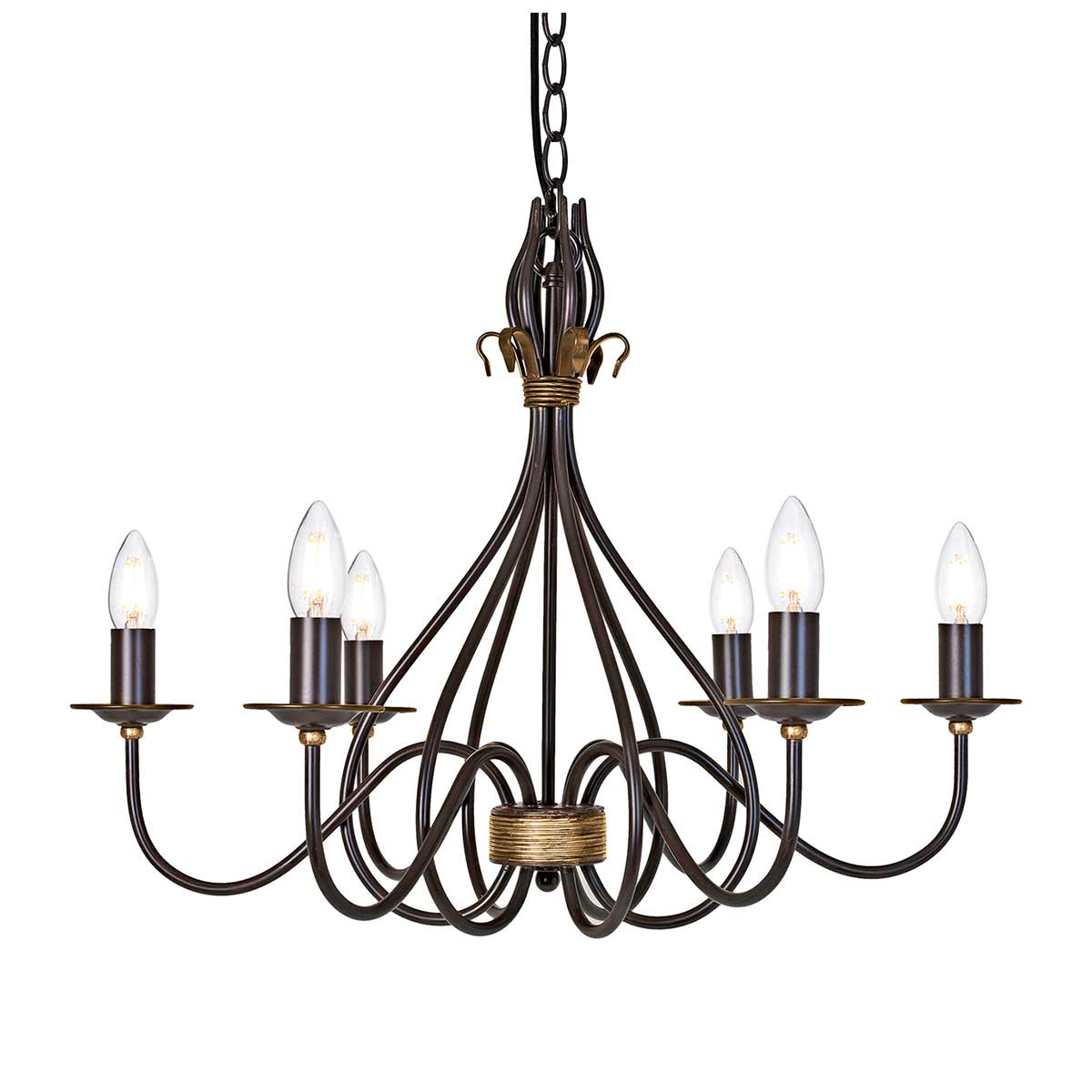 Elstead Lighting Lustre Windermere 6 lumières WM6 – Lustres